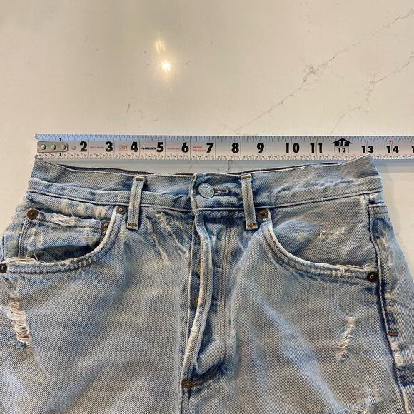 AGOLDE Jaden Shorts Distressed Jean Shorts Size 25‎ - Picture 7 of 9